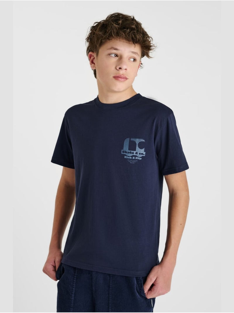 Tee-Shirt FEDEBO 'Le Temps Des Cerises' Bleu - Kiabi