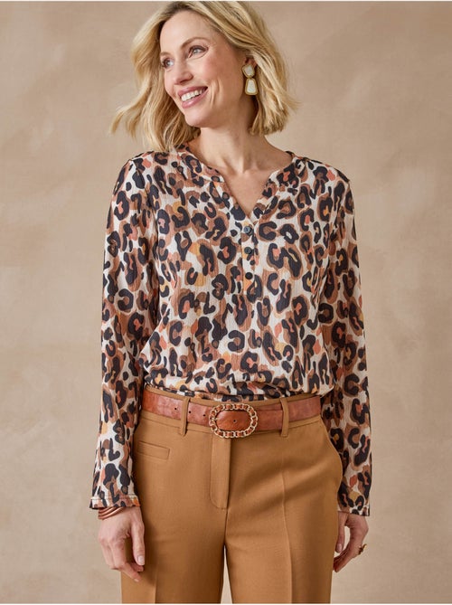 Tee-shirt femme maille gaufrée - DAXON - Kiabi