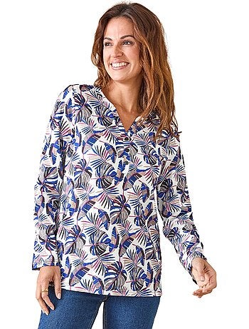 Tee-shirt femme maille gaufrée