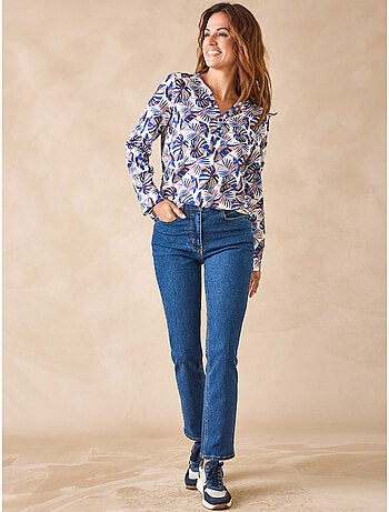 Tee-shirt femme maille gaufrée