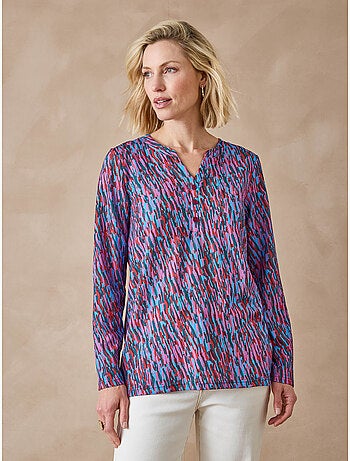 Tee-shirt femme maille gaufrée