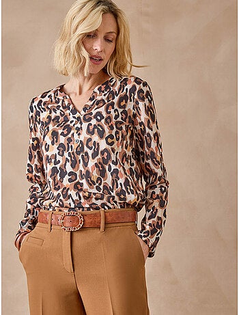 Tee-shirt femme maille gaufrée