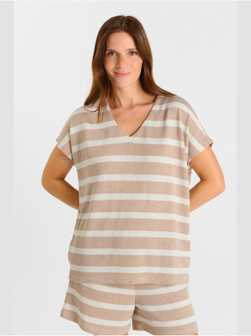Tee-Shirt FERGUS 'Le Temps Des Cerises' Beige - Kiabi