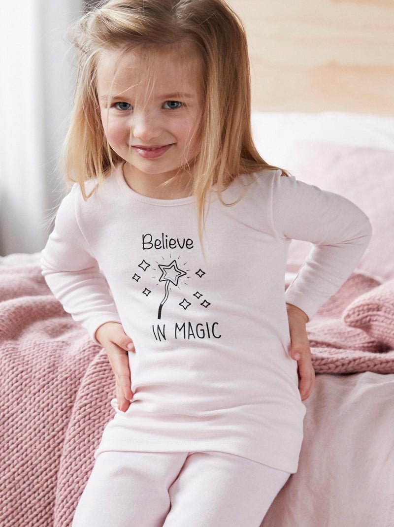 Tee-shirt fille Believe in magic Thermolactyl - Damart Rose - Kiabi