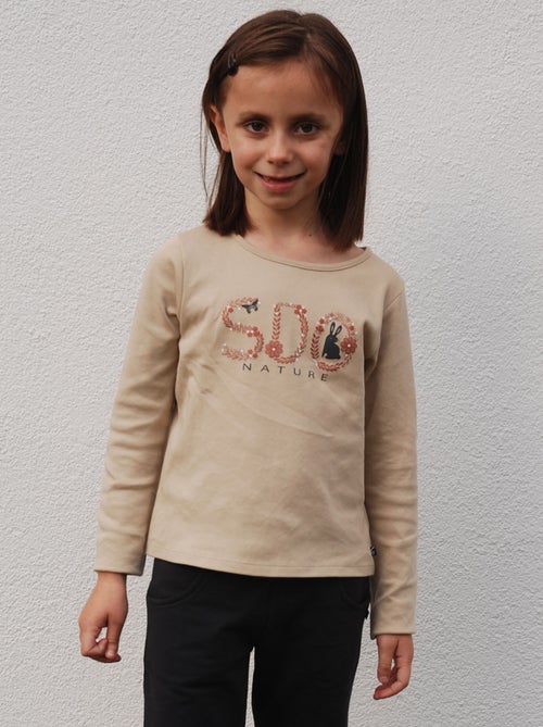 TEE SHIRT FILLE FALLONE - Kiabi