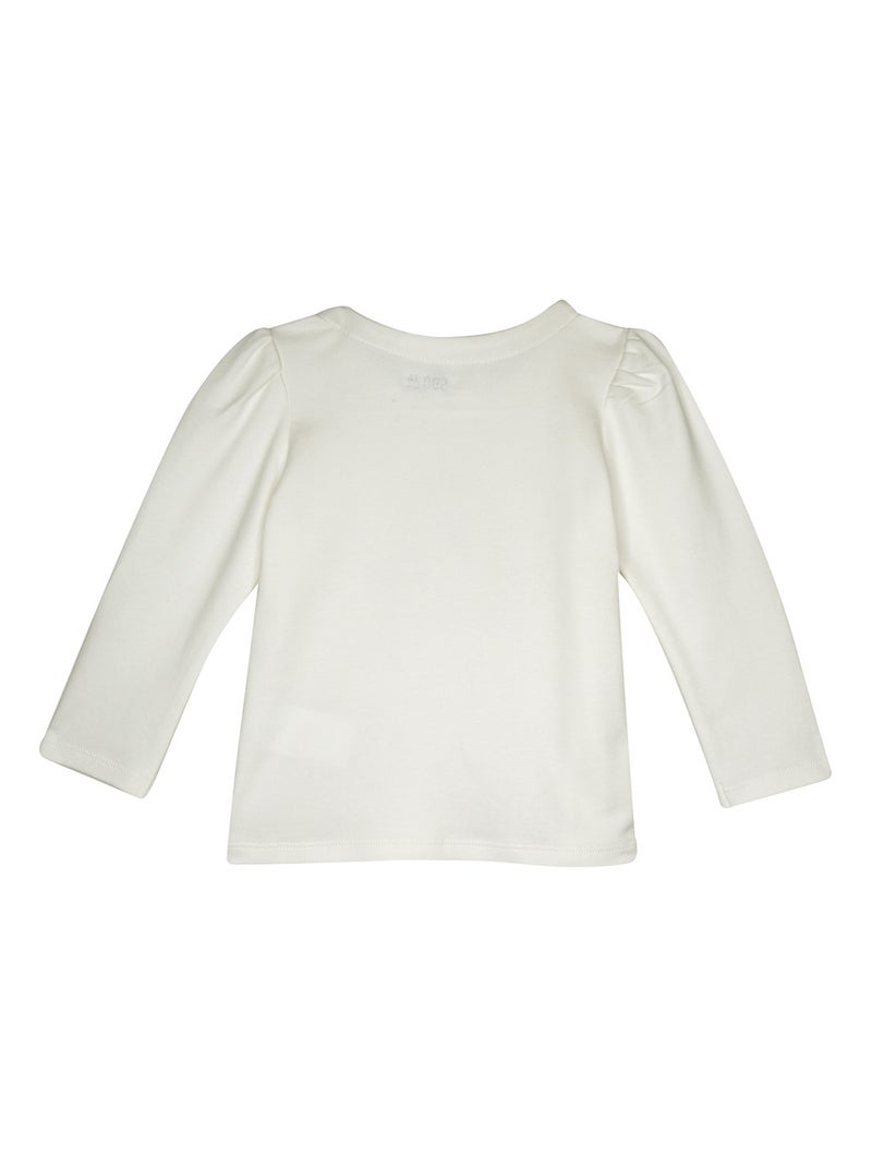 TEE SHIRT FILLE FAREN Beige - Kiabi