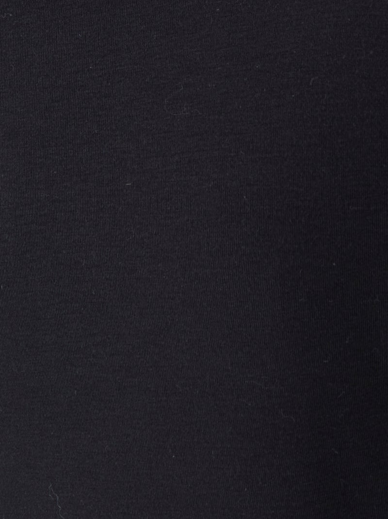 Tee-shirt fine côte Thermolactyl thermique - Damart Noir - Kiabi