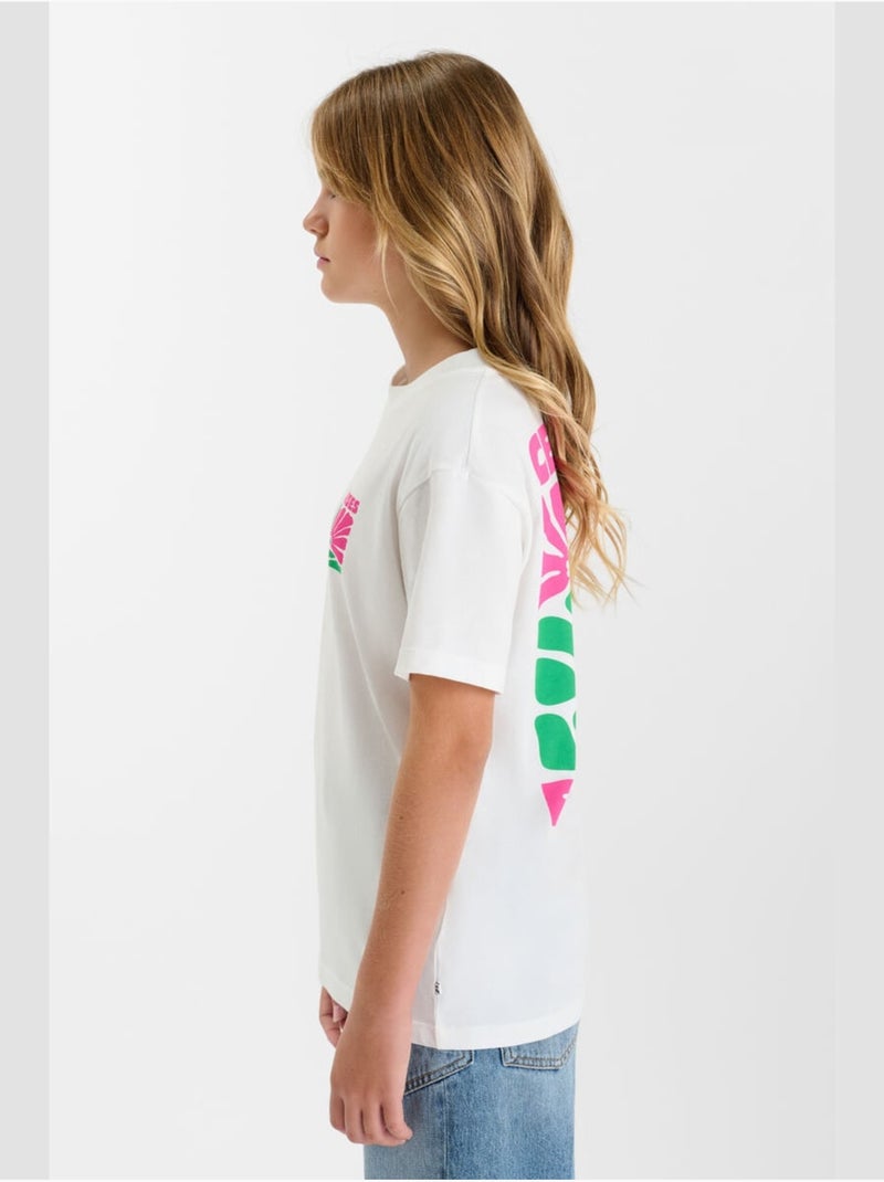 Tee-Shirt FLEURGI 'Le Temps Des Cerises' Blanc - Kiabi