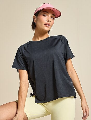 Tee-shirt fluide avec fente au dos - (ekstract)