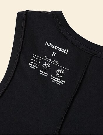 Tee-shirt fluide avec fente au dos - (ekstract)