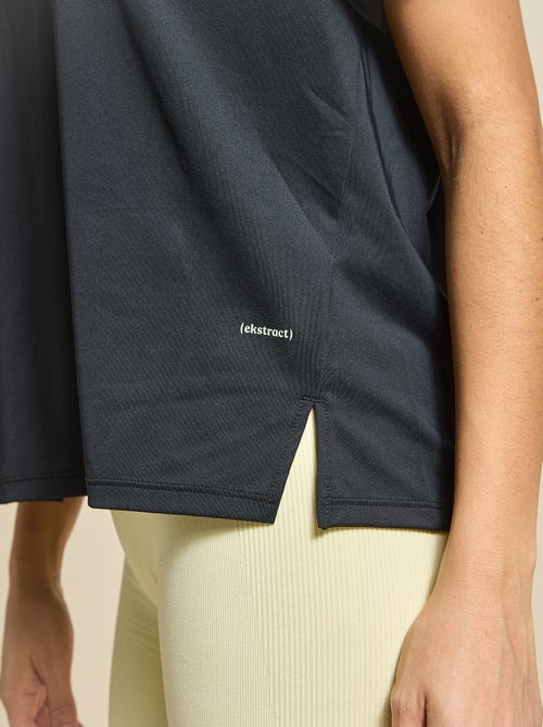 Tee-shirt fluide avec fente au dos - (ekstract) - Kiabi