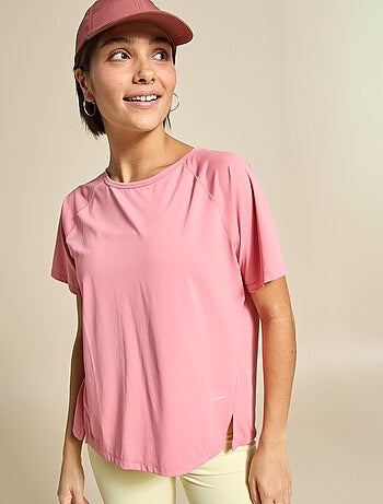 Tee-shirt fluide avec fente au dos - (ekstract)