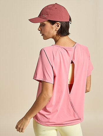 Tee-shirt fluide avec fente au dos - (ekstract)