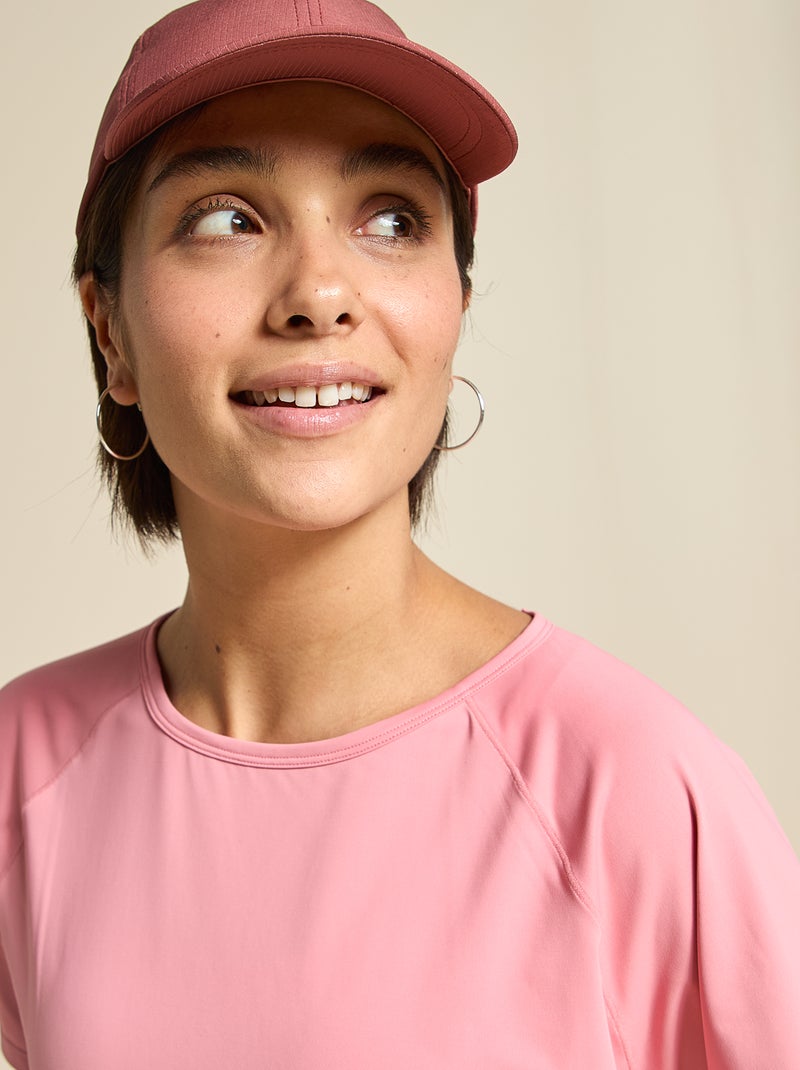 Tee-shirt fluide avec fente au dos - (ekstract) Rose - Kiabi