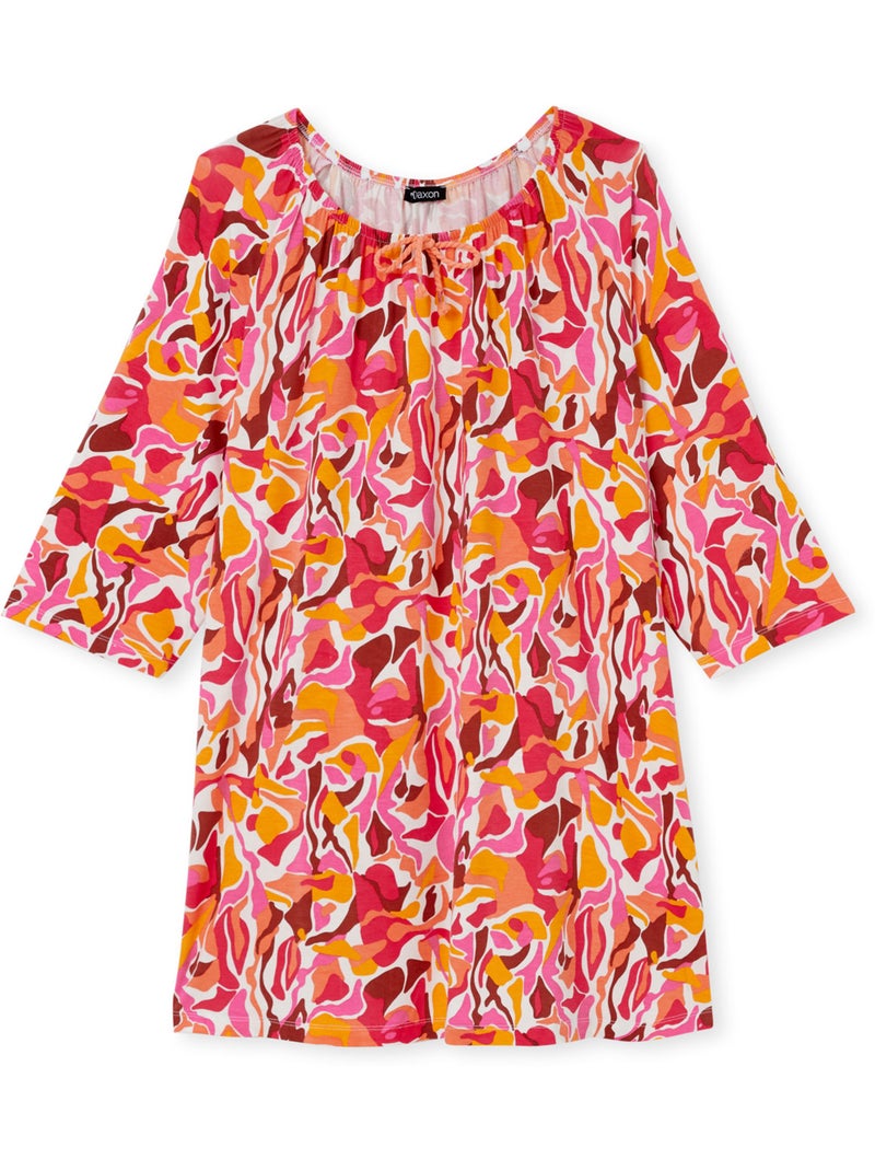 Tee-shirt forme tunique - DAXON Orange/Rose - Kiabi