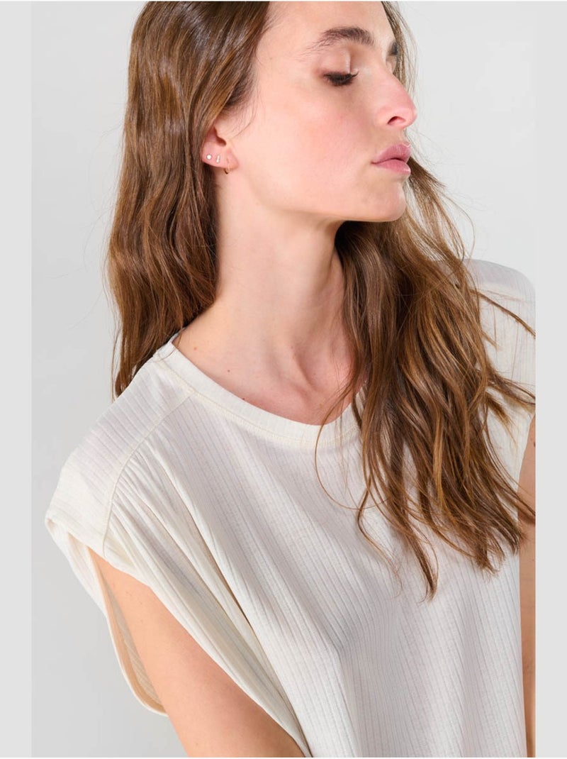 Tee-shirt fraser 'le temps des cerises' Blanc - Kiabi