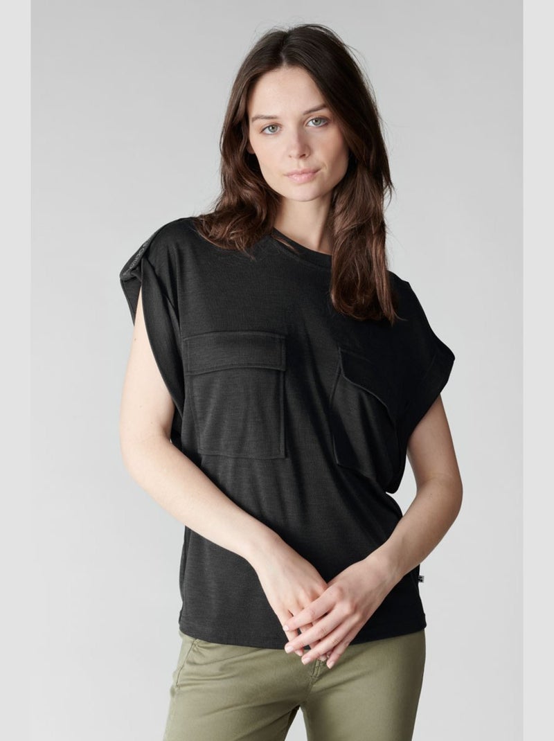 Tee-Shirt FREESIA 'Le Temps Des Cerises' Noir - Kiabi