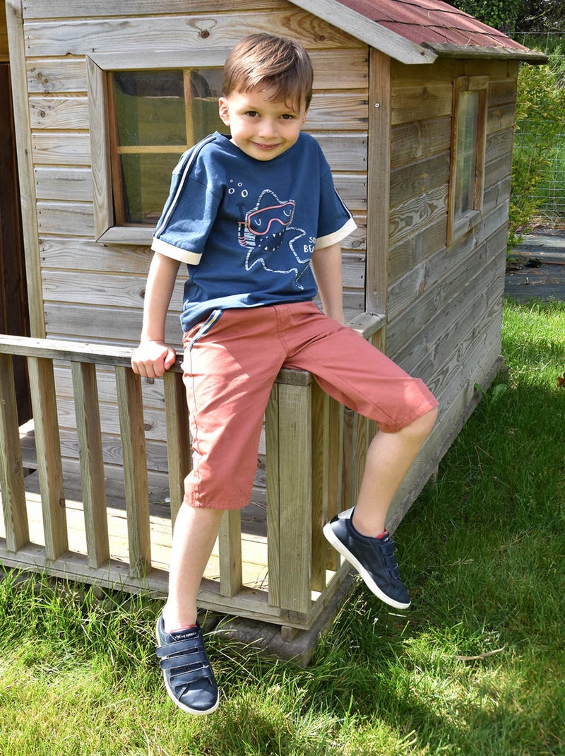 TEE SHIRT GAD MANCHES COURTES ENFANT Bleu - Kiabi