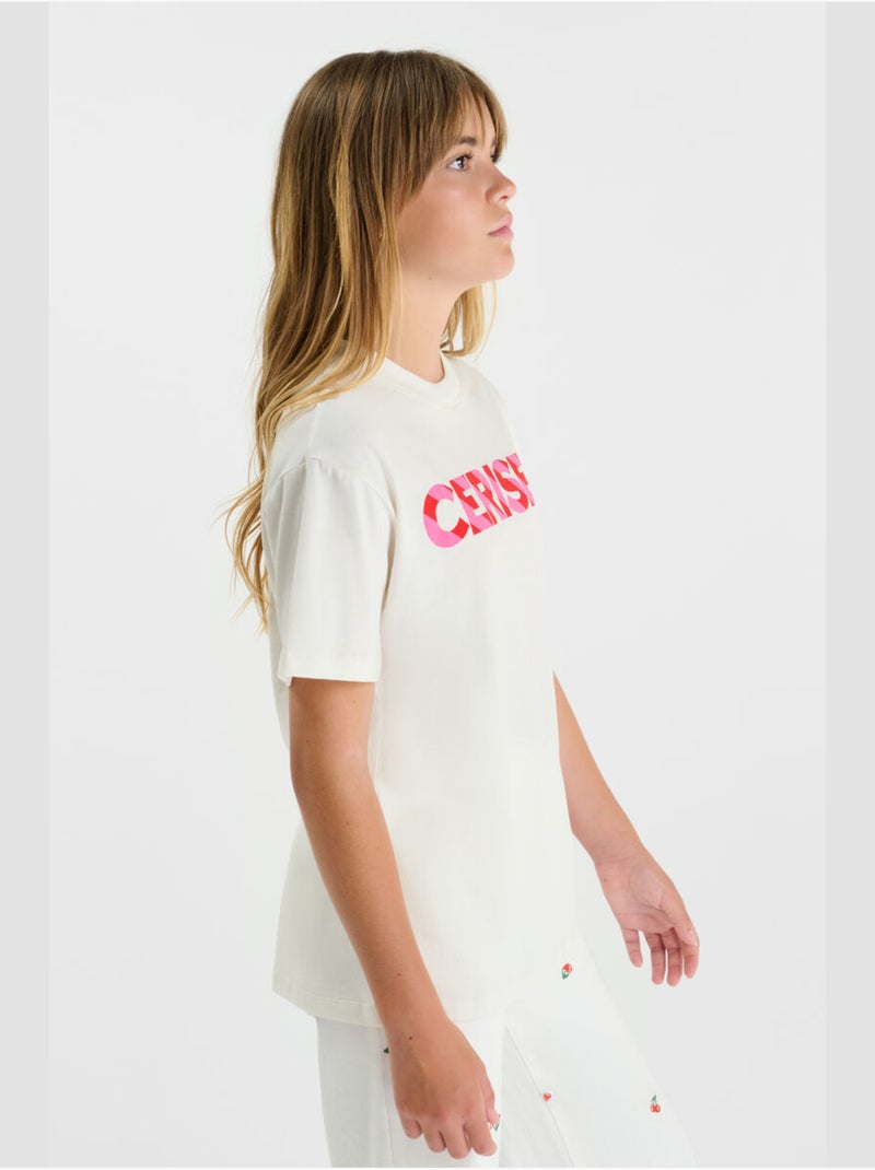 Tee-Shirt GAIAGI 'Le Temps Des Cerises' Blanc - Kiabi