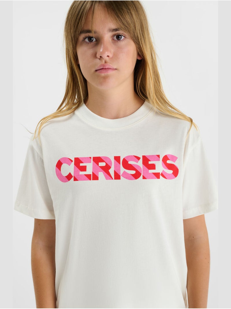 Tee-Shirt GAIAGI 'Le Temps Des Cerises' Blanc - Kiabi