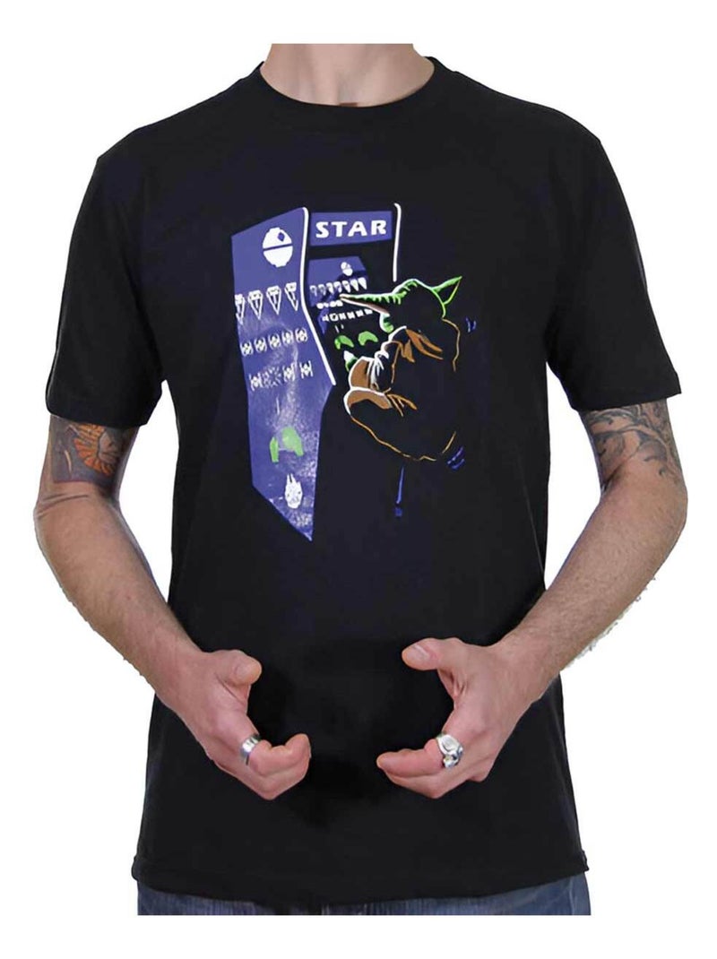 Tee-shirt Gaming Master Yoda Noir - Kiabi