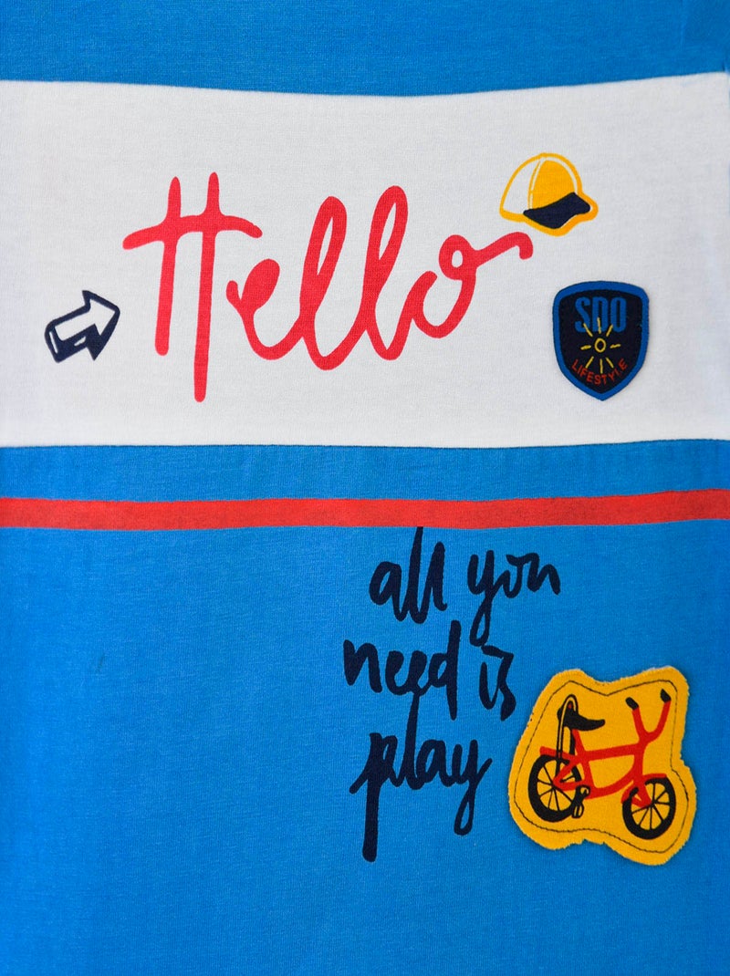 TEE-SHIRT GARCON JERSEY ARAMIS Bleu - Kiabi