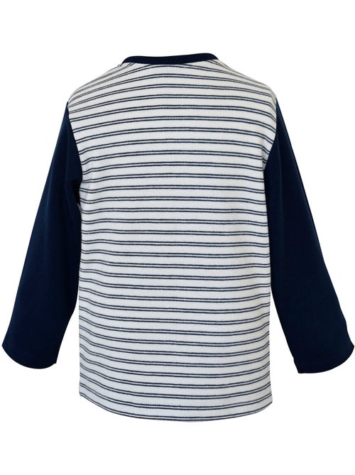 TEE-SHIRT GARCON MANCHES LONGUES MARINE - Kiabi TEE-SHIRT GARCON MANCHES LONGUES MARINE - Kiabi