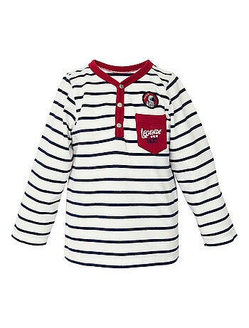 TEE-SHIRT GARCON RAYE MANCHES LONGUES