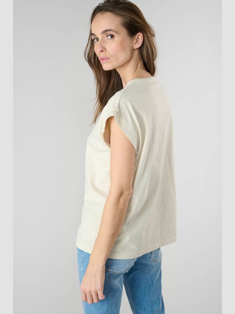 Tee-Shirt GARDENI 'Le Temps Des Cerises' Beige - Kiabi