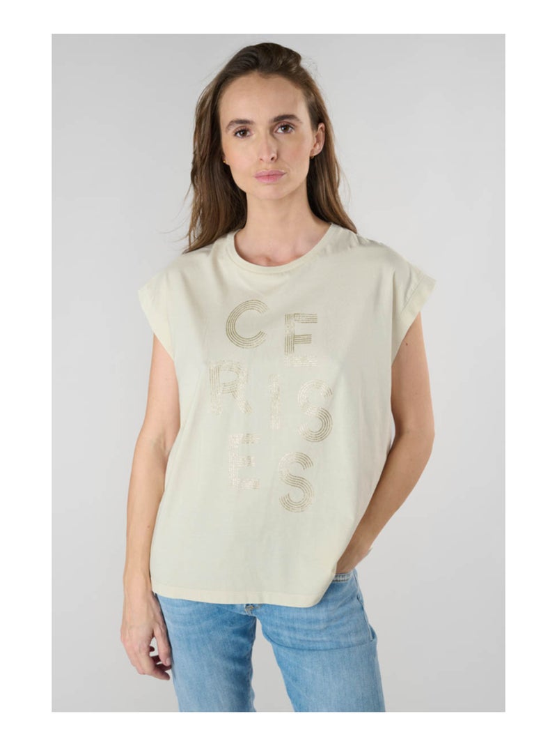 Tee-Shirt GARDENI 'Le Temps Des Cerises' Beige - Kiabi