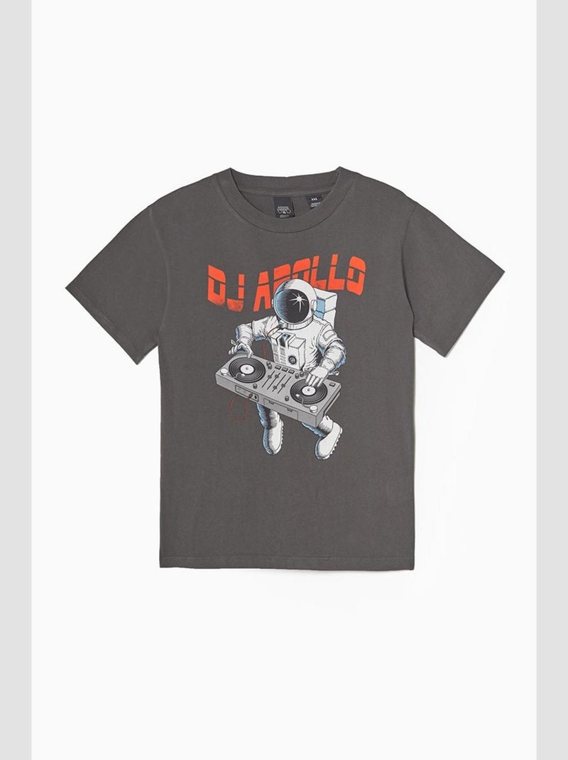 Tee-Shirt GARRYBO 'Le Temps Des Cerises' Gris - Kiabi