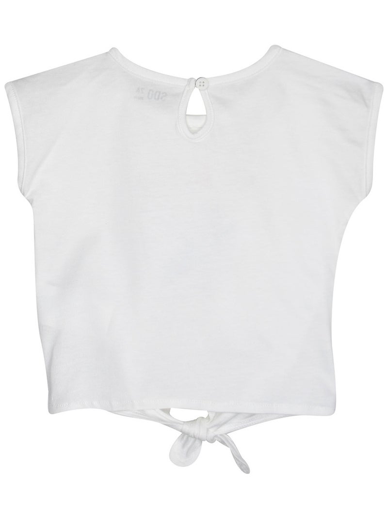 TEE SHIRT GEORGINA SANS MANCHES ENFANT Blanc - Kiabi
