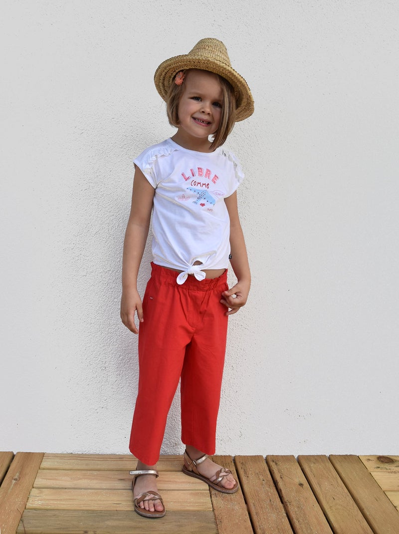 TEE SHIRT GEORGINA SANS MANCHES ENFANT Blanc - Kiabi