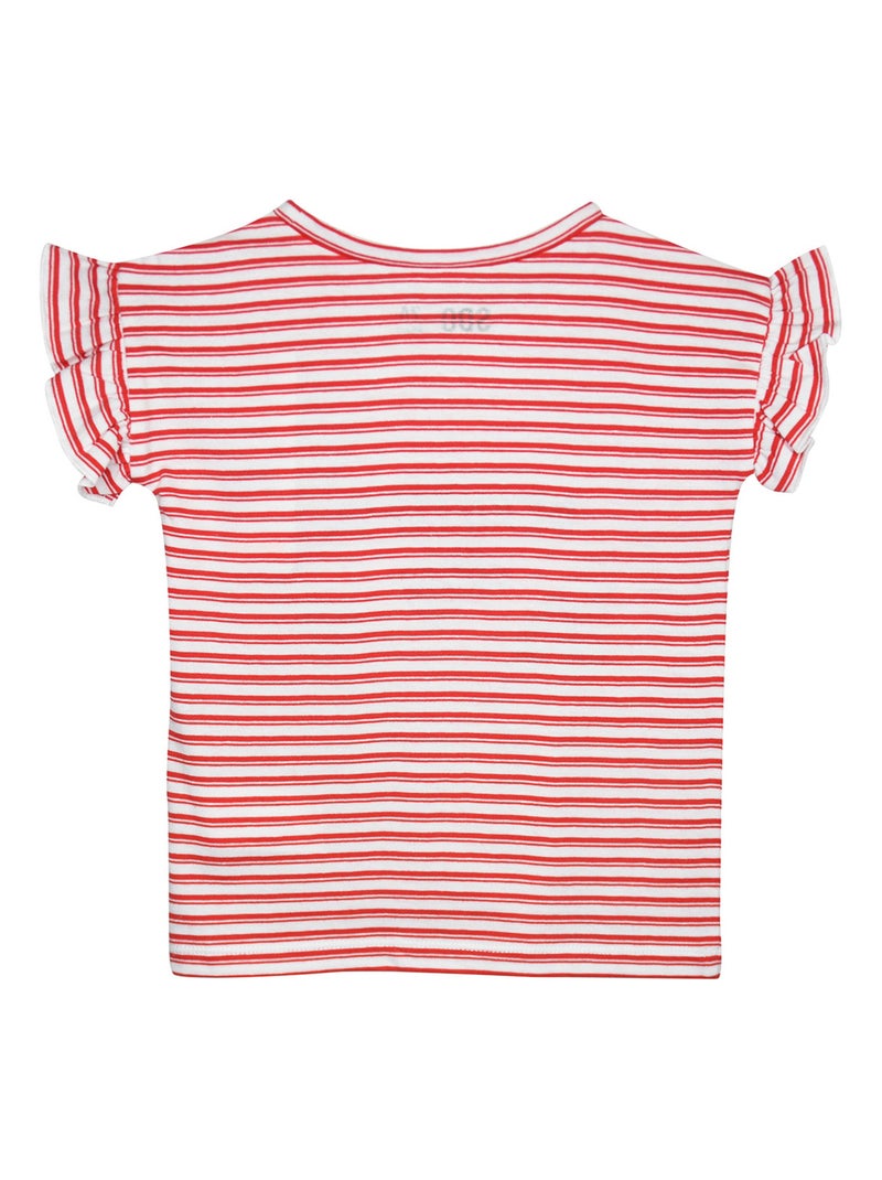 TEE SHIRT GERMAINE MANCHES COURTES ENFANT Blanc - Kiabi