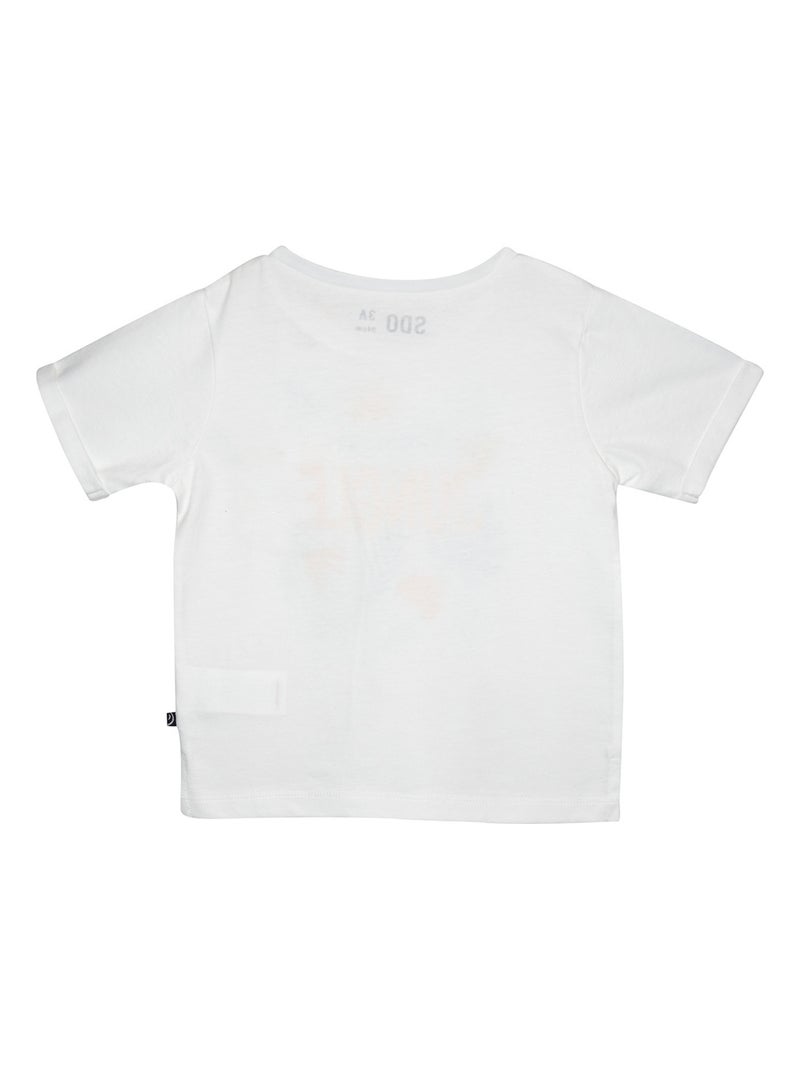 TEE SHIRT GILL MANCHES COURTES ENFANT Blanc - Kiabi
