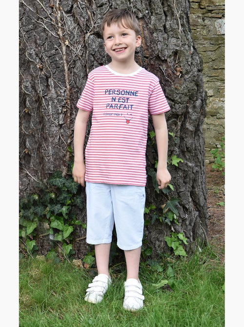 TEE SHIRT GIOVANY MANCHES COURTES ENFANT - Kiabi