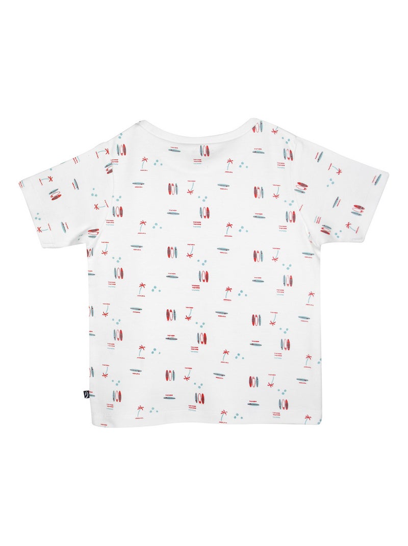 TEE SHIRT GIULIO MANCHES COURTES ENFANT Blanc - Kiabi