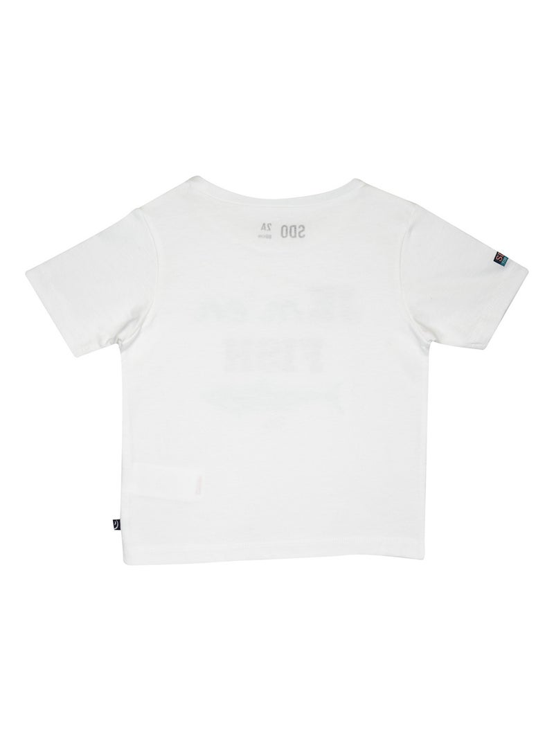 TEE SHIRT GIUSEPPE MANCHES COURTES ENFANT Blanc - Kiabi