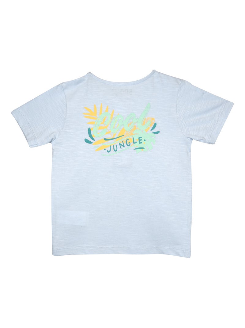 TEE SHIRT GOUIDO MANCHES COURTES ENFANT Bleu - Kiabi