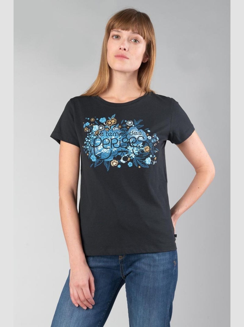 Tee-Shirt GRACY 'Le Temps Des Cerises' Noir - Kiabi