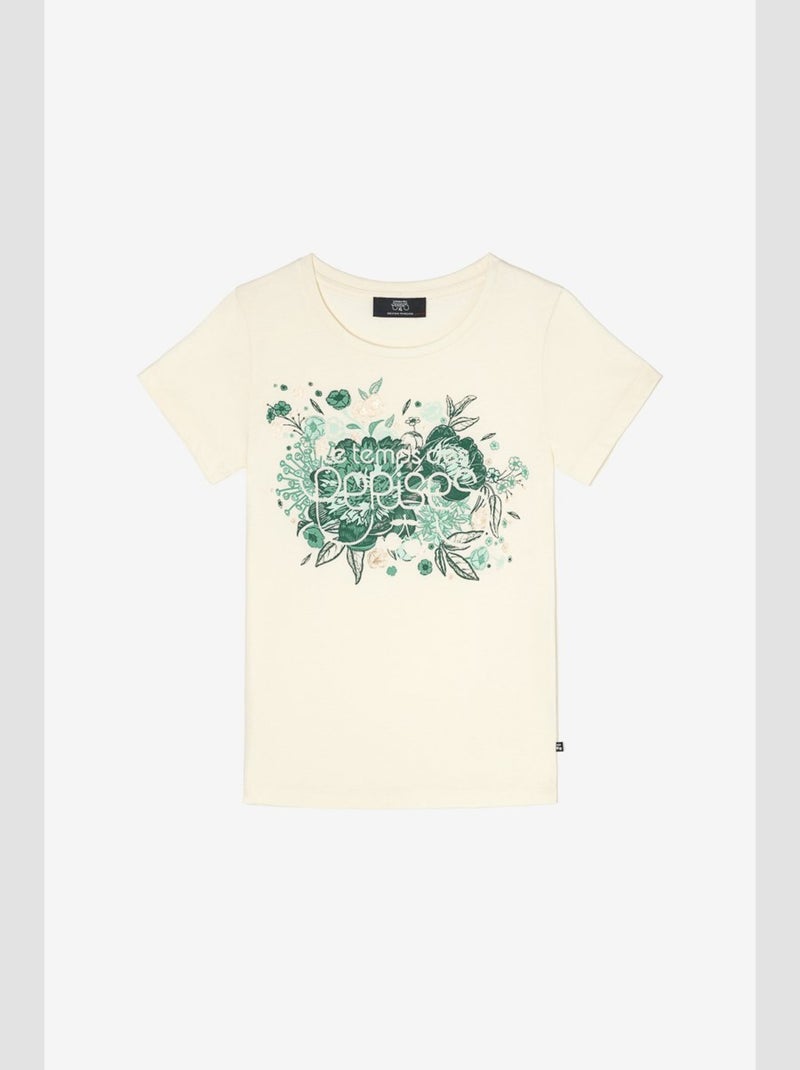 Tee-Shirt GRACYGI 'Le Temps Des Cerises' Blanc - Kiabi