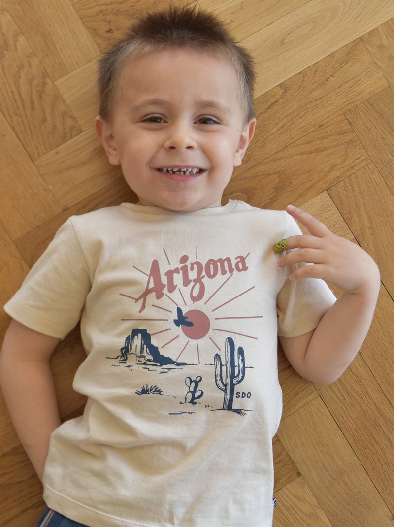 TEE SHIRT GRATIEN MANCHES COURTES ENFANT Beige - Kiabi