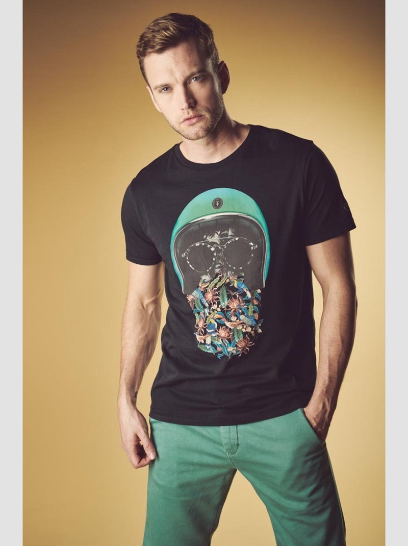 Tee-Shirt GREGOR 'Le Temps Des Cerises' Noir - Kiabi