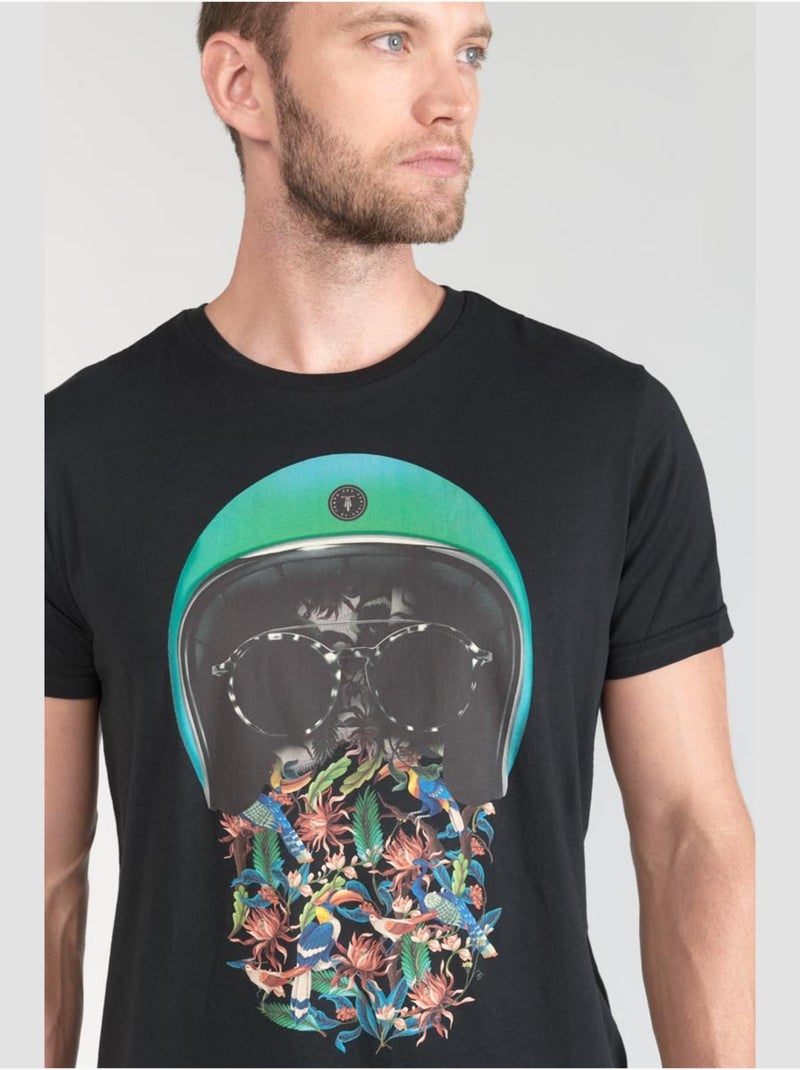 Tee-Shirt GREGOR 'Le Temps Des Cerises' Noir - Kiabi