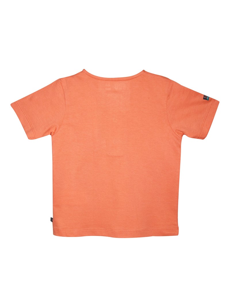 TEE SHIRT GREGOR MANCHES COURTES ENFANT Orange - Kiabi