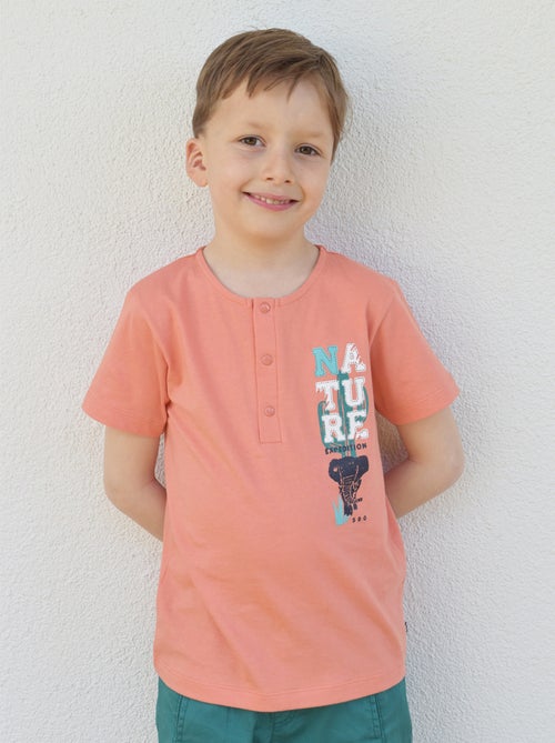 TEE SHIRT GREGOR MANCHES COURTES ENFANT - Kiabi