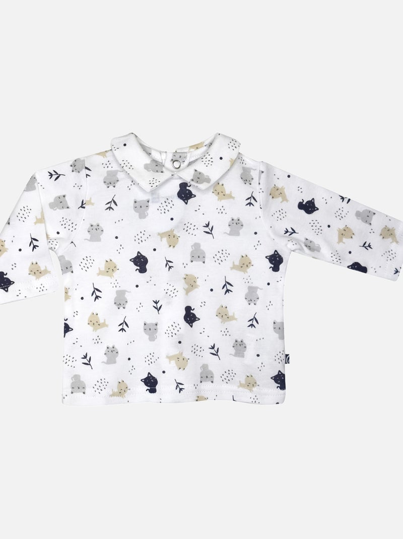 TEE SHIRT + GRENOUILLERE FALOU Beige - Kiabi