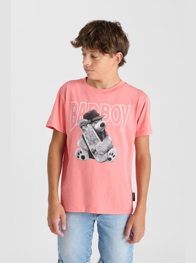 Tee-Shirt GRIFINBO 'Le Temps Des Cerises' Orange - Kiabi