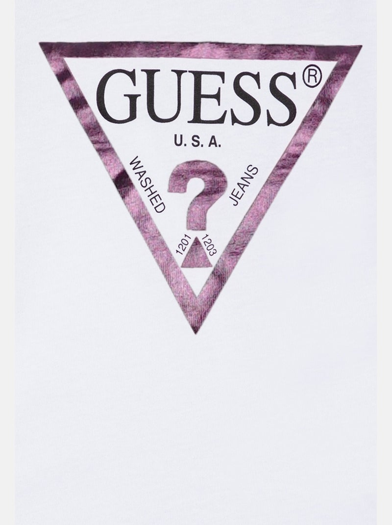 Tee shirt Guess kids manches courtes Blanc - Kiabi
