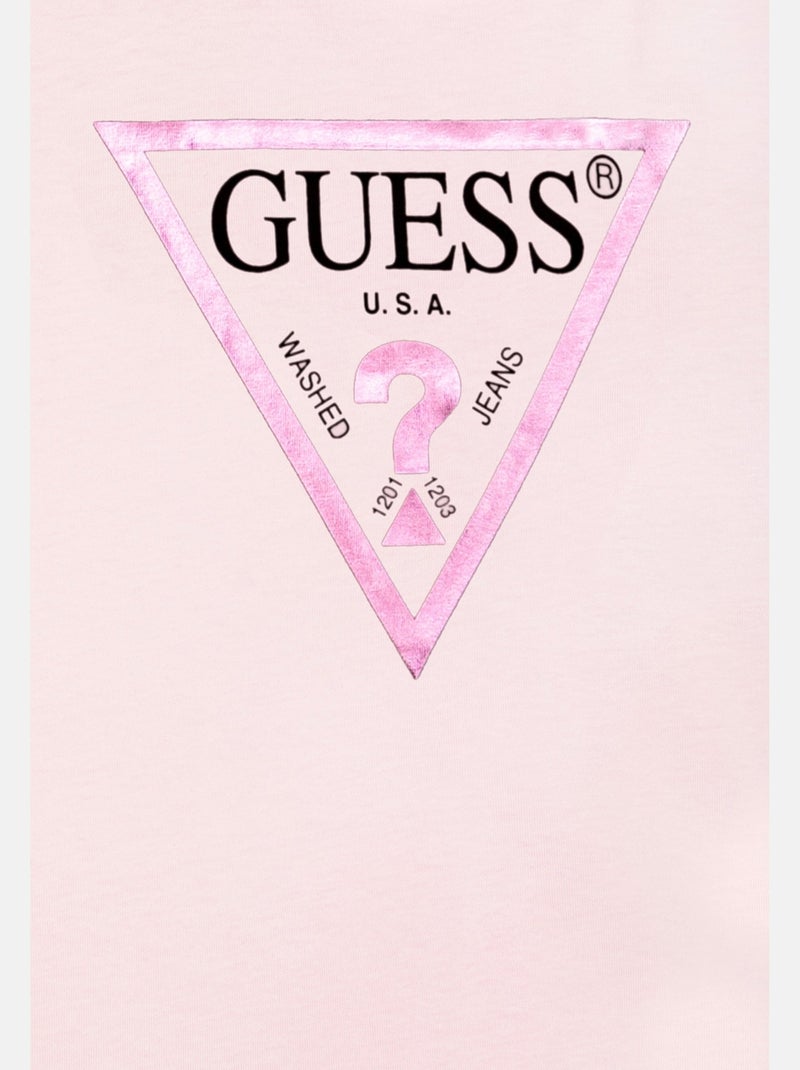Tee shirt Guess kids manches courtes Rose - Kiabi